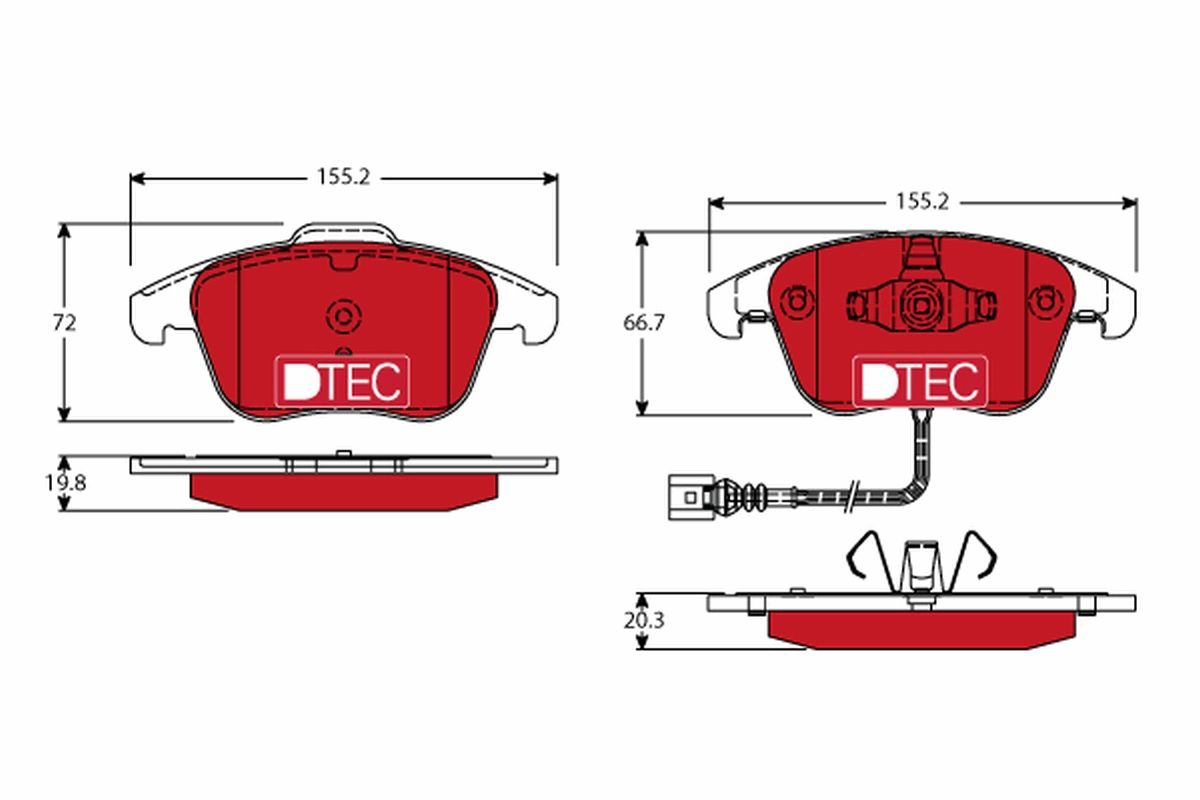 Brake Pad Set, disc brake GDB1762DTE