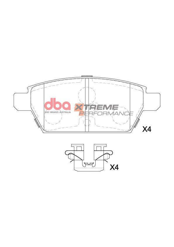DBA  XP PERFORMANCE  BRAKE PADS [ Mazda 6 MPS 2002-2008  R ] - TecDoc Only