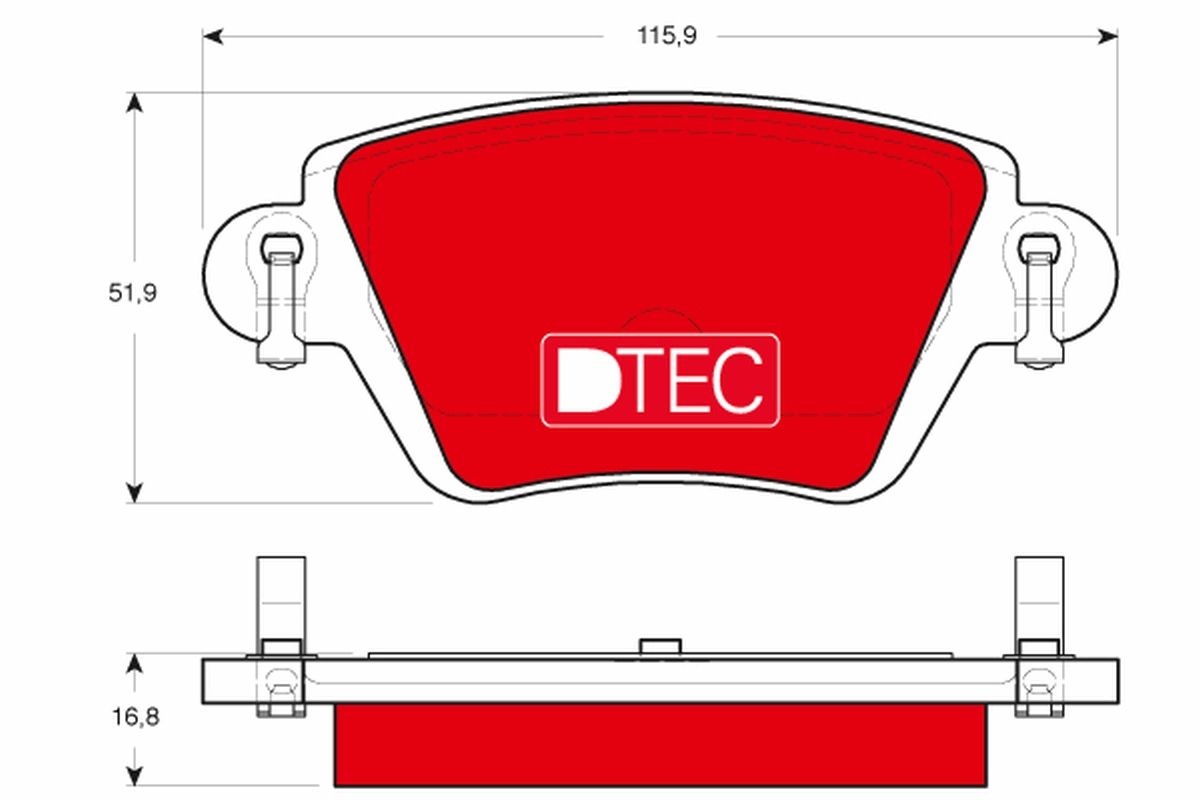 Brake Pad Set, disc brake GDB1525DTE