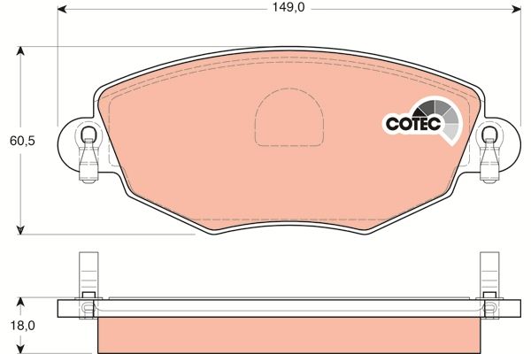 TRW DISC BRAKE PADS - TecDoc 2