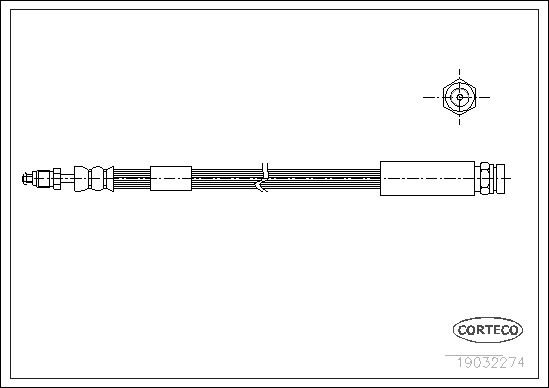 FLEXIBLE DE FREIN SAAB 9000 2.0-  0705