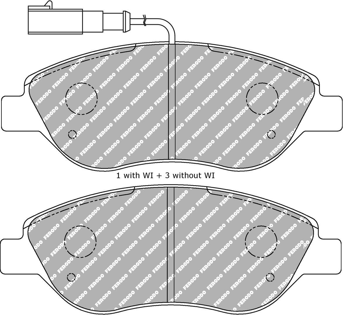 FERODO RACING FDS1468 - Bremsbelagsatz, Scheibenbremse DS PERFORMANCE