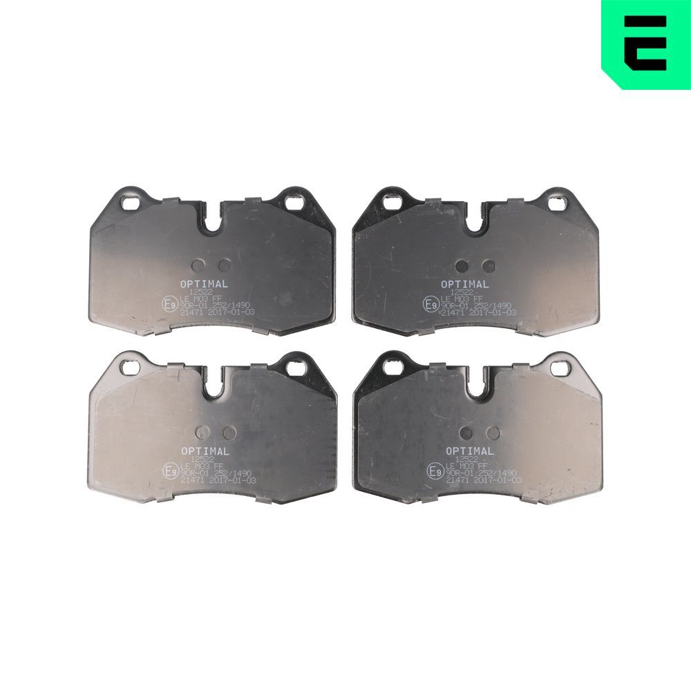OPTIMAL BP-12522 - Bremsbelagsatz, Scheibenbremse