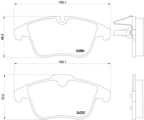 Brake Pad Set, disc brake P 61 106