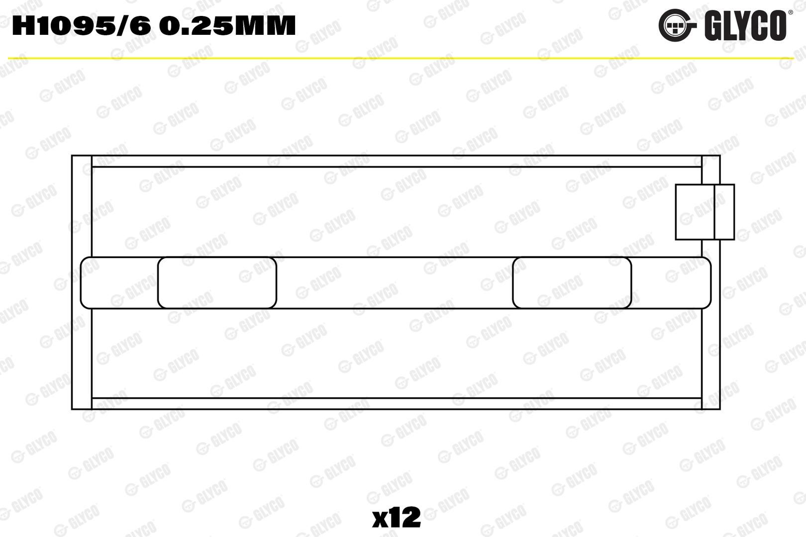 GLYCO H1095/6 0.25mm - Kurbelwellenlager