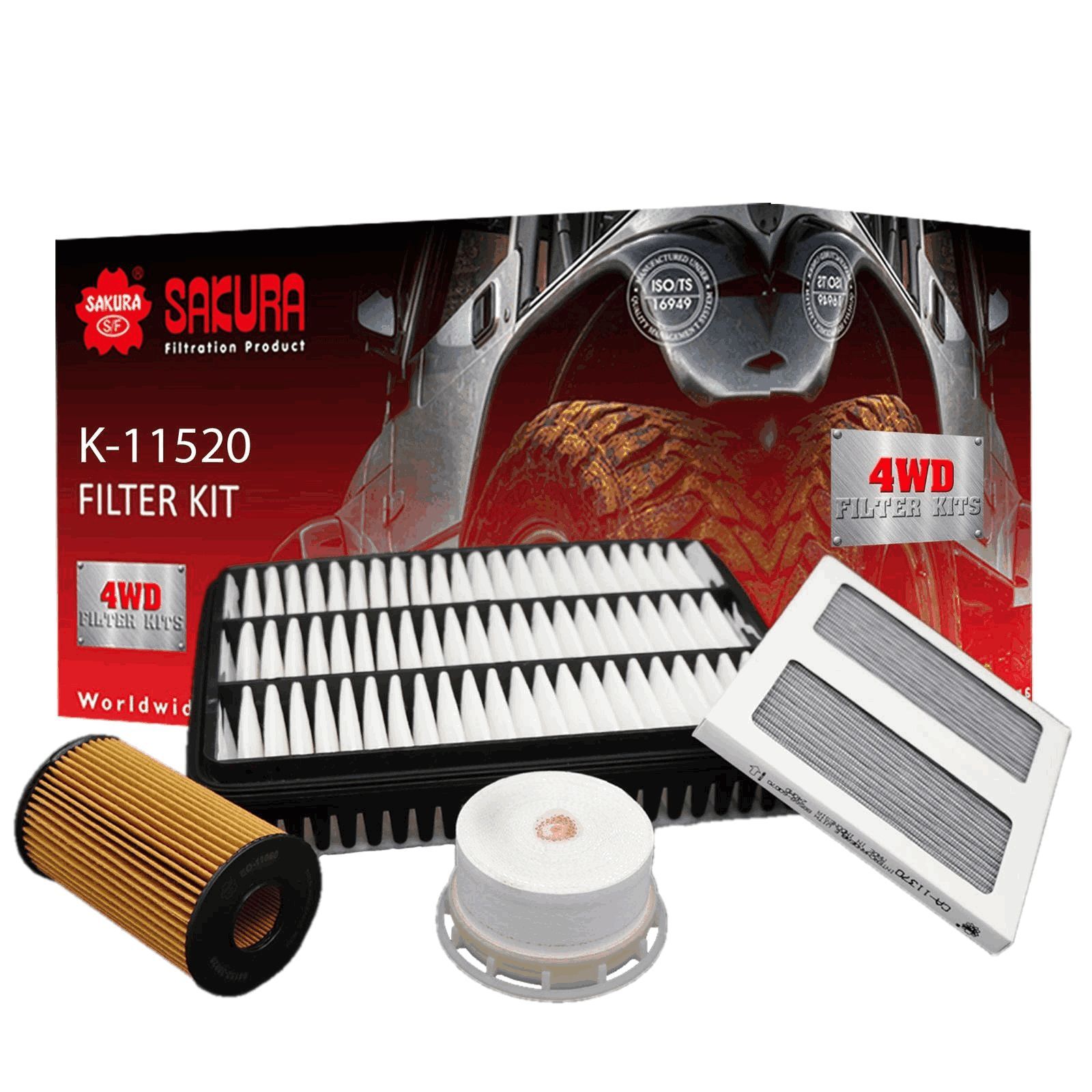 FILTER KIT OIL AIR FUEL CABIN - TecDoc Only