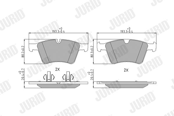 Brake Pad Set, disc brake 573424J