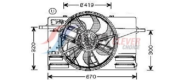 VO7508 AVA QUALITY COOLING ventilátor, motorhűtés