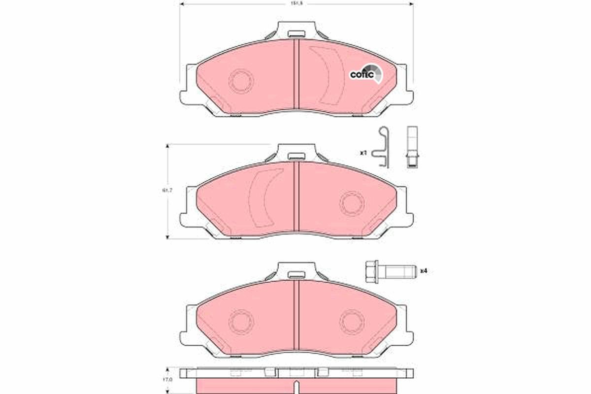 Brake Pad Set, disc brake GDB3353