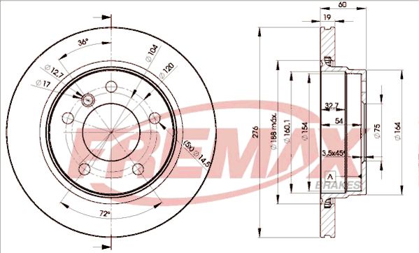 BD-2315 FREMAX féktárcsa