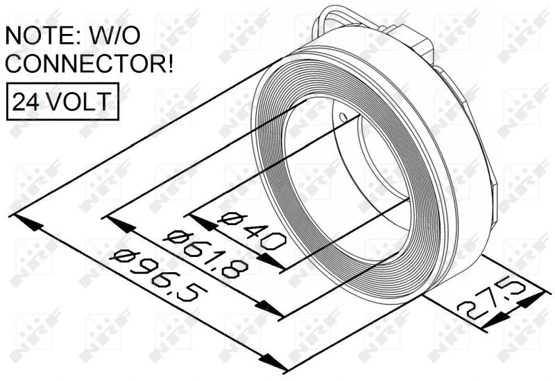 Coil, magnetic clutch (compressor) 38448