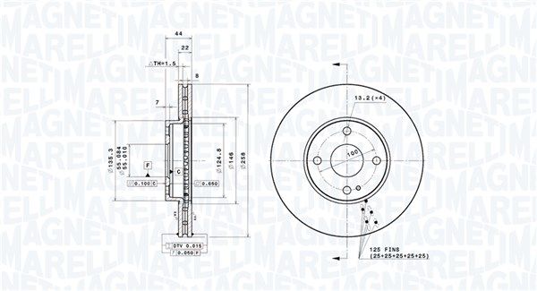 360406212301 MAGNETI MARELLI féktárcsa