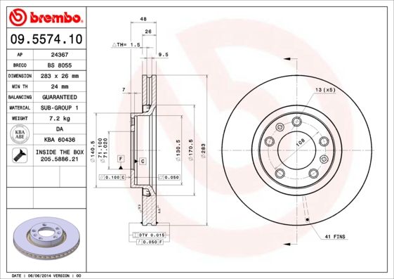 Brake Disc 09.5574.10