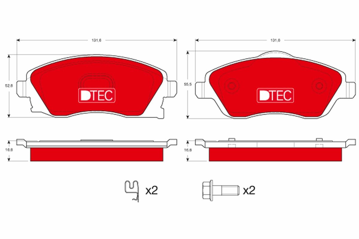 Brake Pad Set, disc brake GDB1570DTE