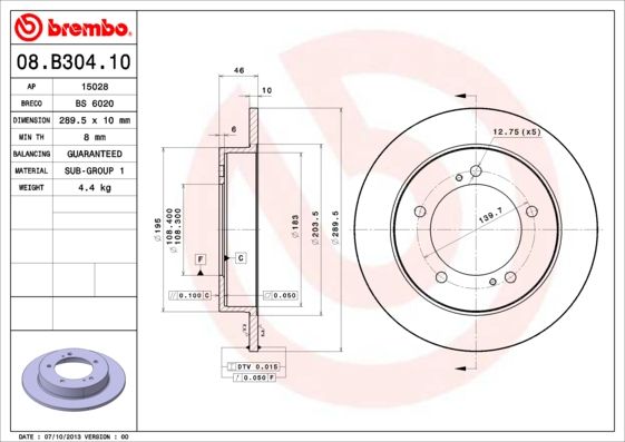 Brake Disc 08.B304.10