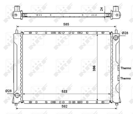 Radiator, engine cooling 55425