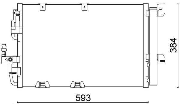 Condenser, air conditioning AC 337 000S