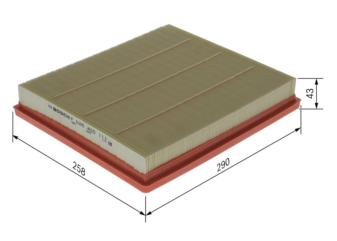 BOSCH F 026 400 111 - Luftfilter