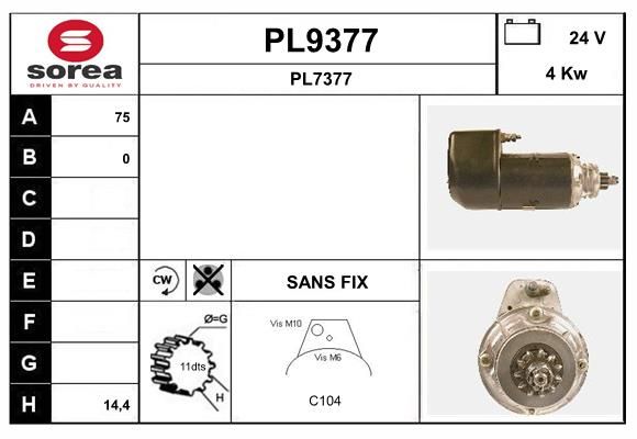 DEMARREUR PL - FIX. BERCEAU