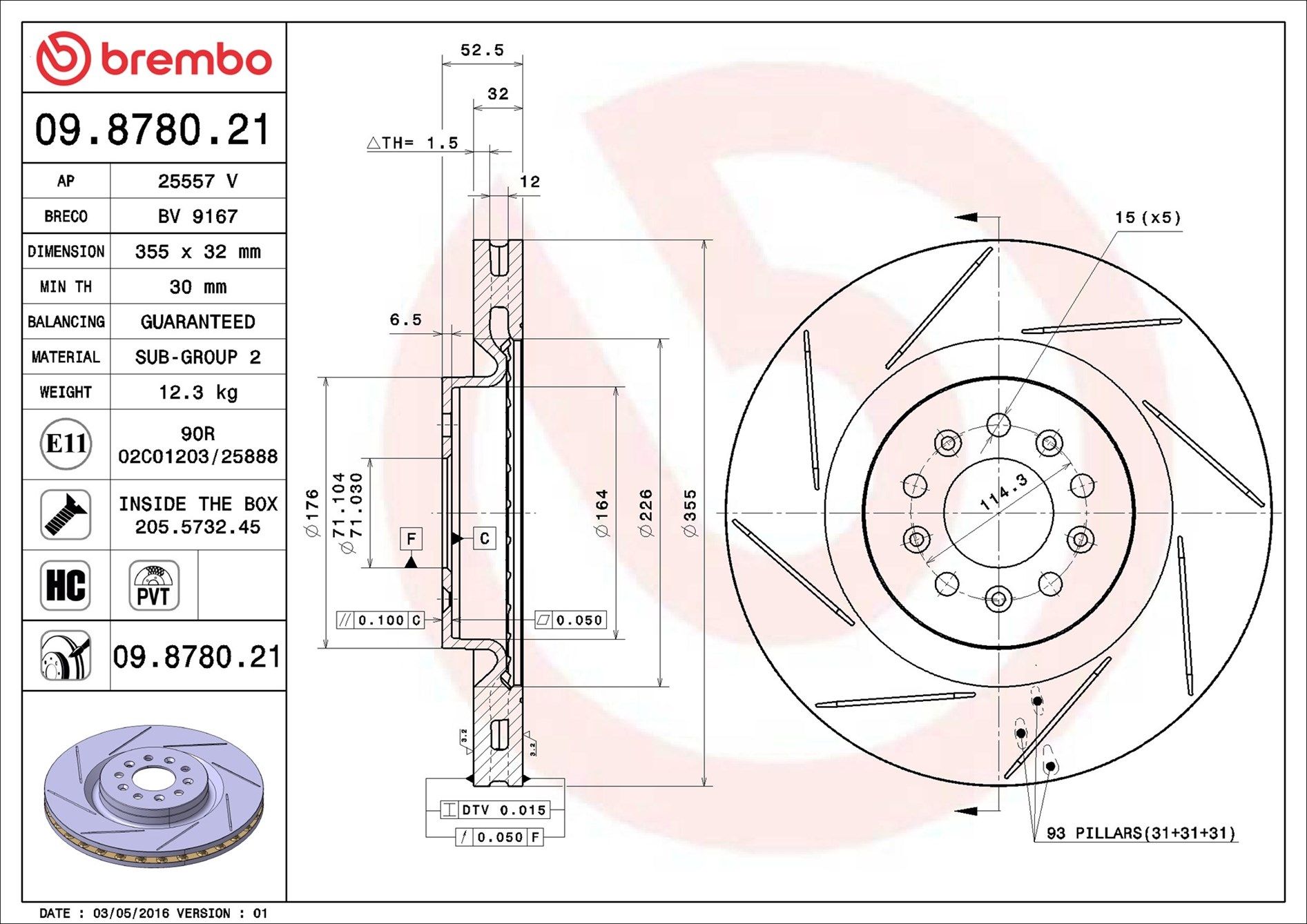 ASTON MARTIN V8 VANTAGE 06-08 (FRT) *Slotted - TecDoc 1