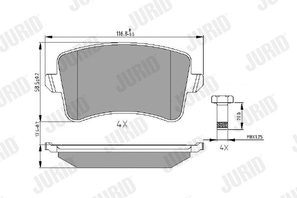 Brake Pad Set, disc brake 573259J