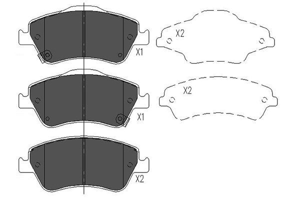 Brake Pad Set, disc brake KBP-9027