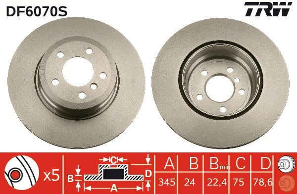 TRW BRAKE DISC - TecDoc 1