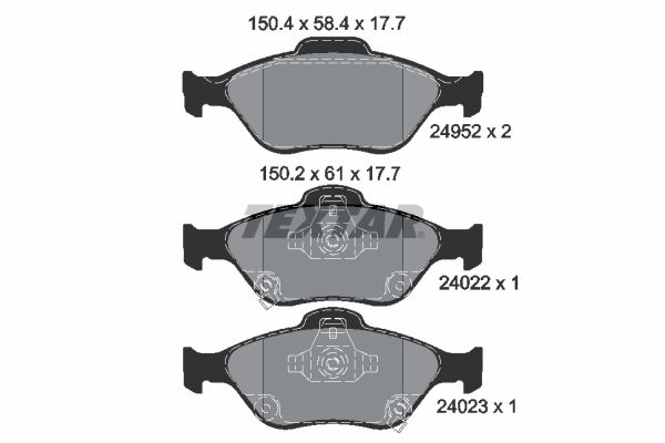 Brake Pad Set, disc brake 2495201