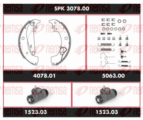 SPK 3078.00 REMSA Super Precision Kit Fék készlet, dobfék
