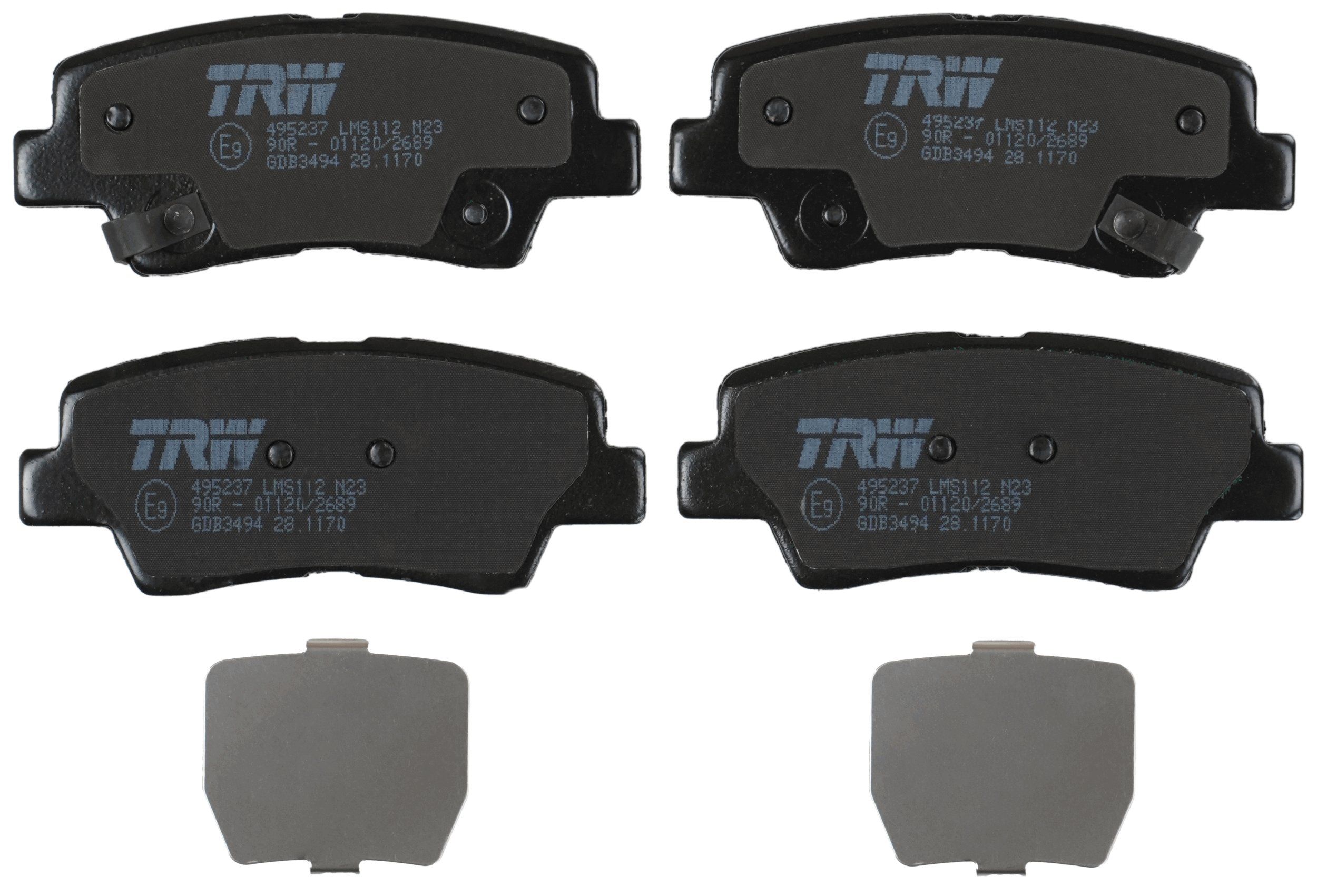 TRW DISC BRAKE PADS - TecDoc 2