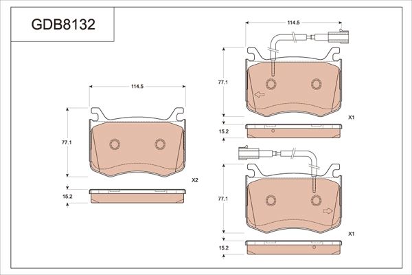 TRW DISC BRAKE PADS - TecDoc Only