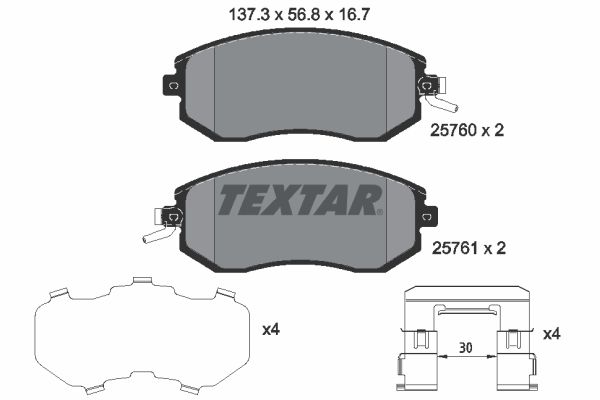 Brake Pad Set, disc brake 2576001