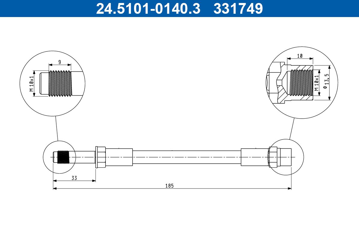 Brake Hose 24.5101-0140.3