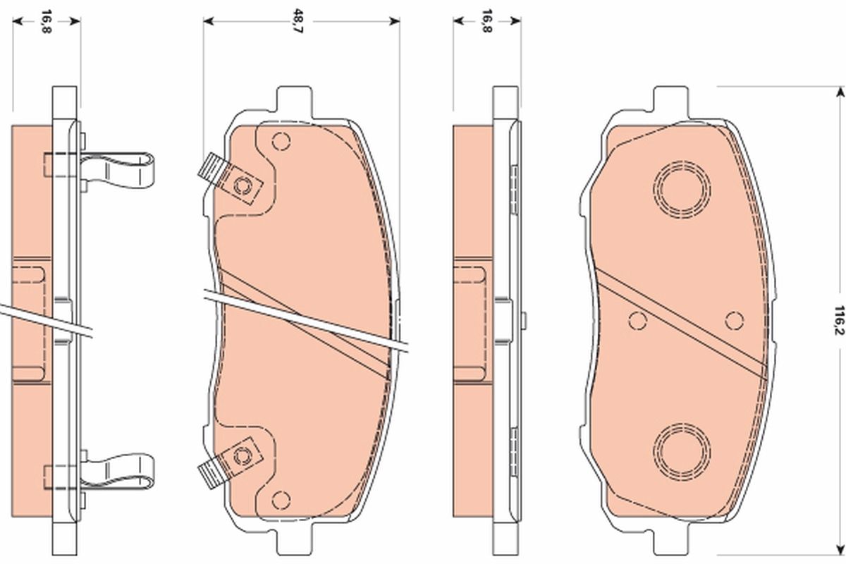 Brake Pad Set, disc brake GDB3510