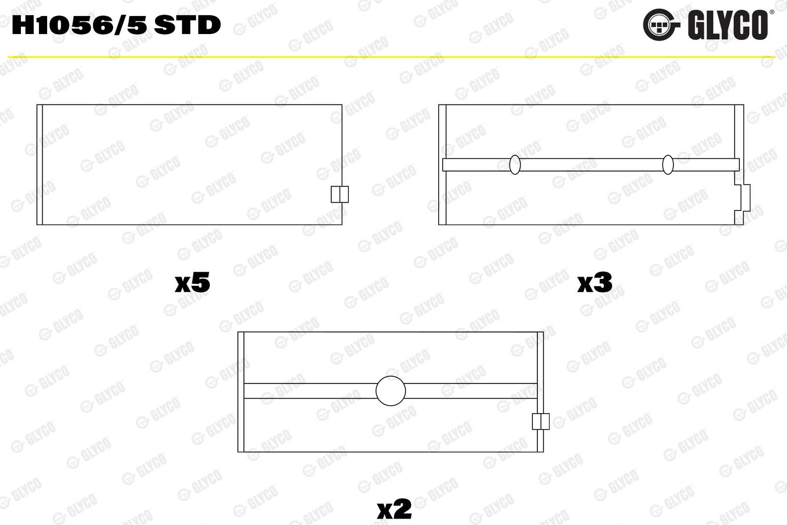 GLYCO H1056/5 STD - Kurbelwellenlager