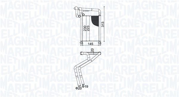 MAGNETI MARELLI 350218488000 Heat Exchanger, interior heating