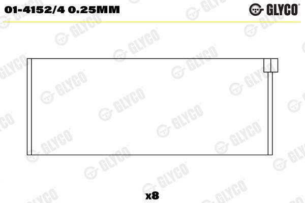 01-4152/4 0.25mm GLYCO hajtókar csapágy
