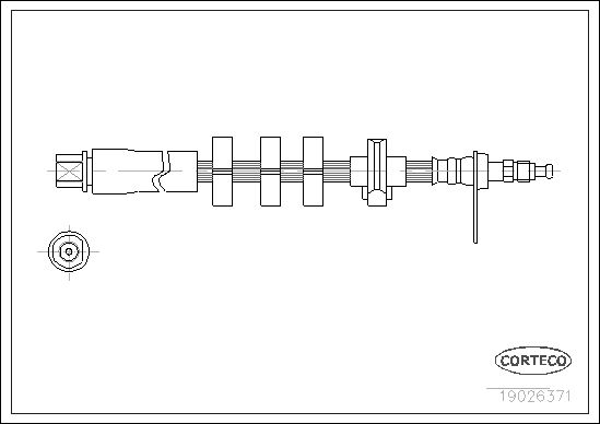 FLEXIBLE DE FREIN PEUGEOT 406  0705