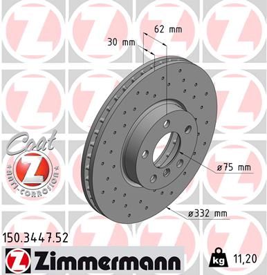 150.3447.52 ZIMMERMANN SPORT Z féktárcsa