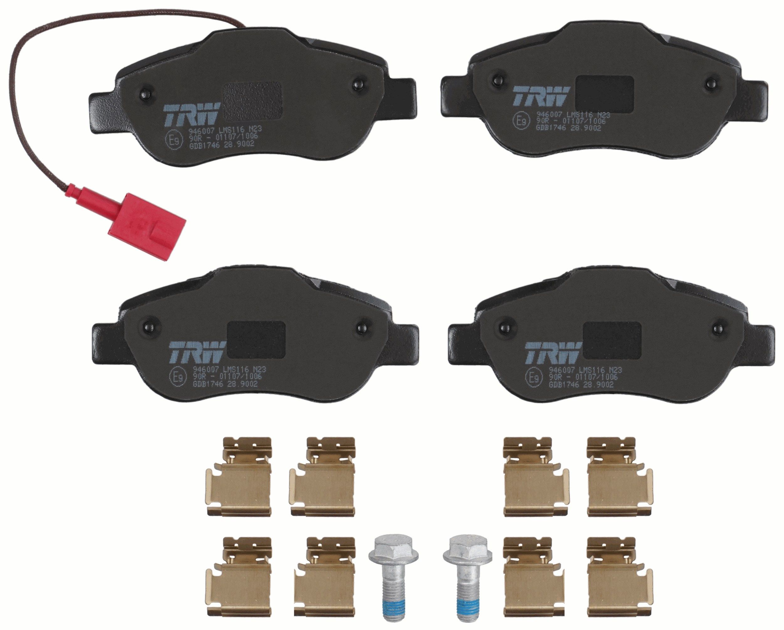 TRW DISC BRAKE PADS - TecDoc 2