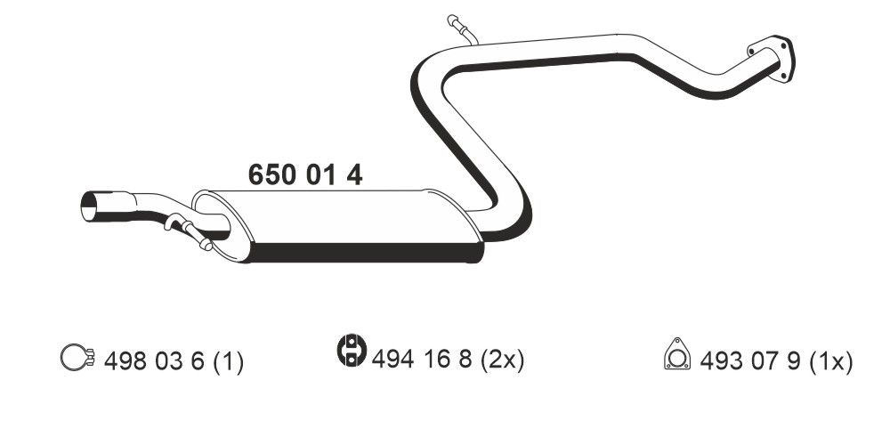 ERNST 650014 - Mittelschalld&auml;mpfer