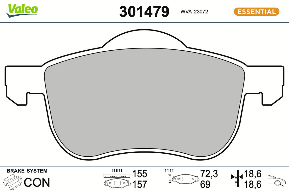 Bremsbelagsatz, Scheibenbremse