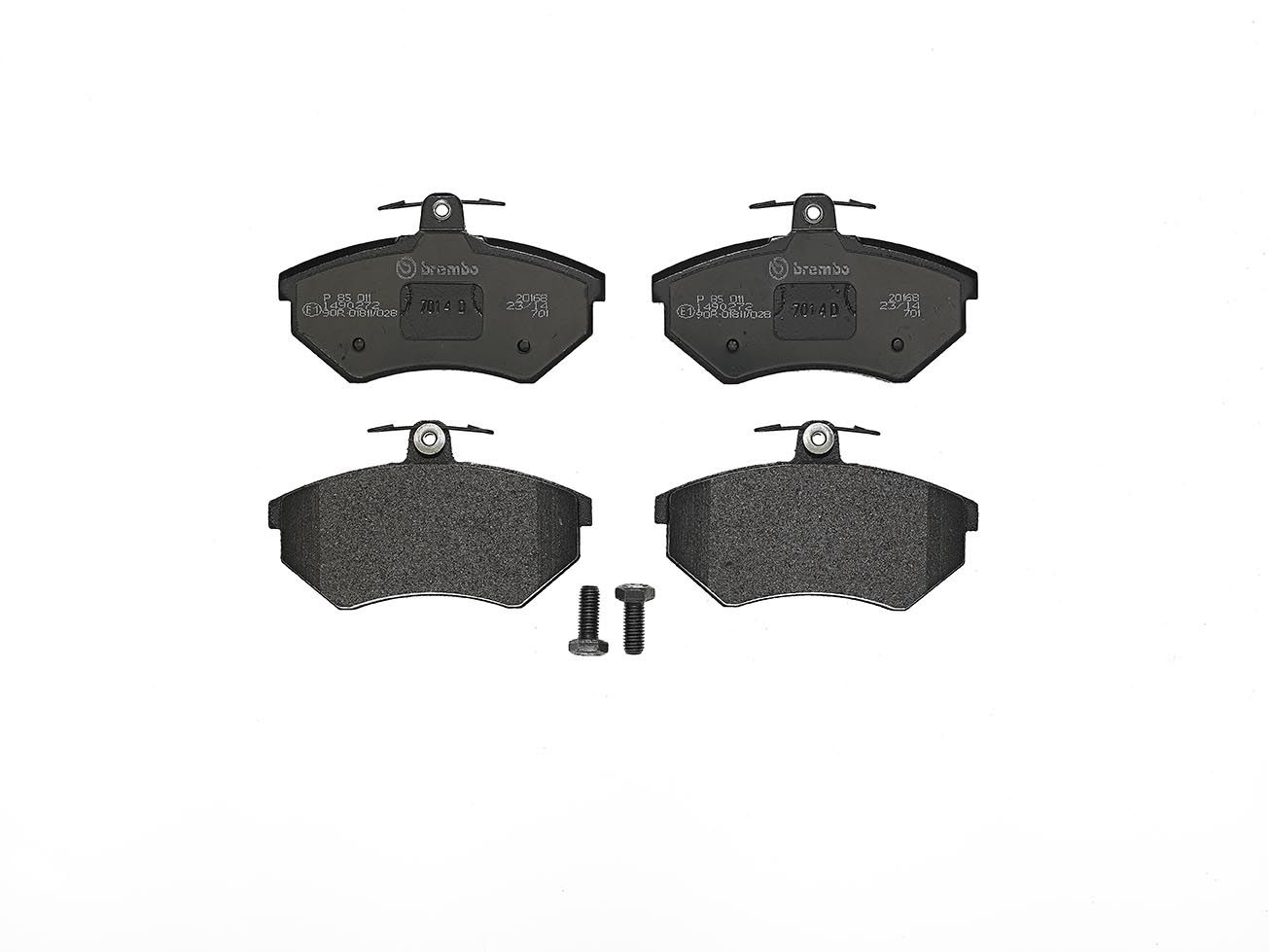 BREMBO P 85 011 - Bremsbelagsatz, Scheibenbremse PRIME LINE