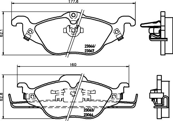 Brake Pad Set, disc brake 8DB 355 008-571