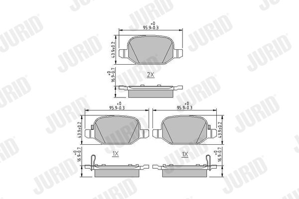 Brake Pad Set, disc brake 573445J