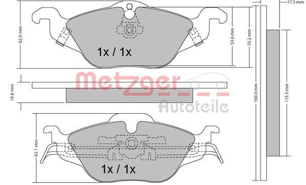 Brake Pad Set, disc brake 1170063