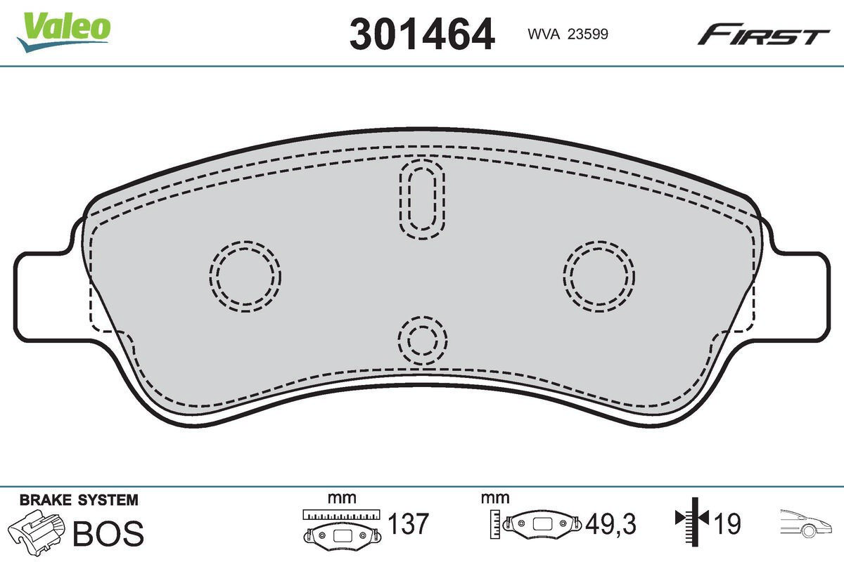 Brake Pad Set, disc brake 301464