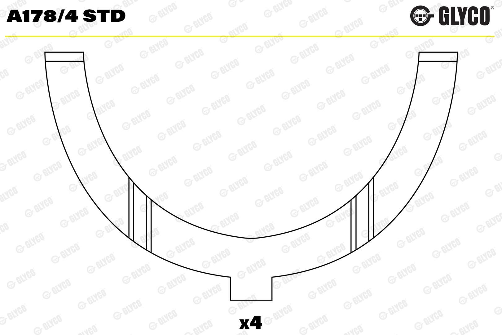GLYCO A178/4 STD - Distanzscheibe, Kurbelwelle