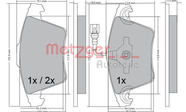 Brake Pad Set, disc brake 1170422