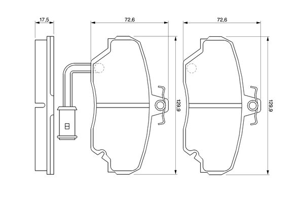 Bremsbelagsatz, Scheibenbremse